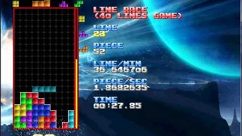 Tetris Exhibition - 40 Lines In 56 Seconds