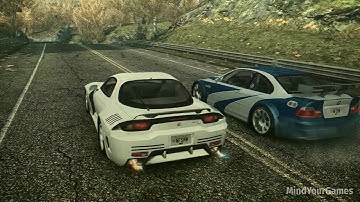 NFS MW Remastered 2023 - Mazda RX-7 vs BMW M3 GTR (4K 60FPS)