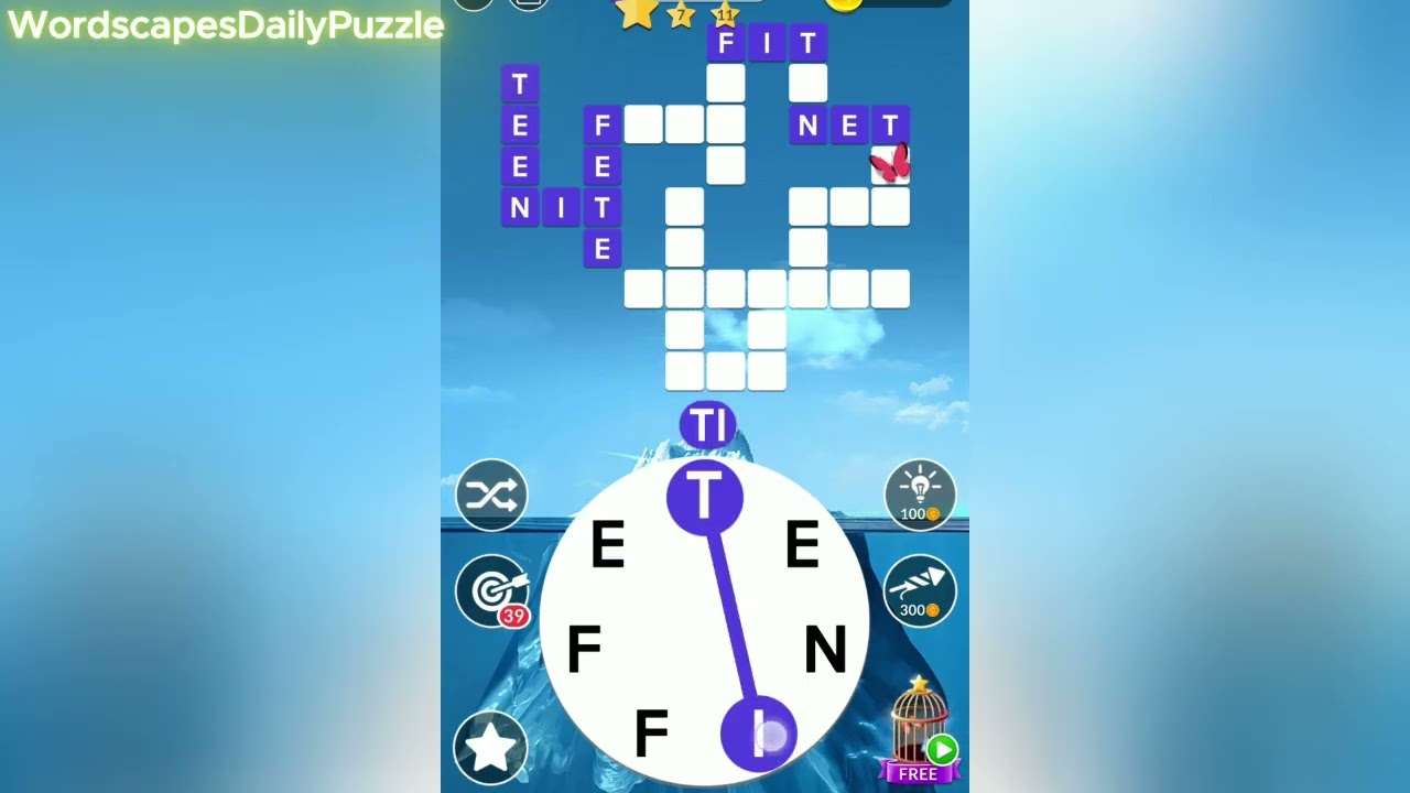 WORDSCAPES Daily Puzzle January 9, 2026