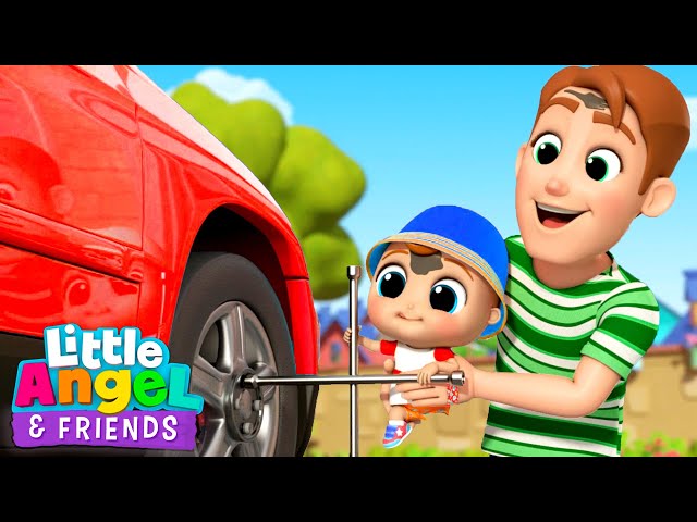 Daddy Is My Hero! | Little Angel And Friends Kid Songs class=