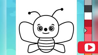 COLORING -BEE. Learning animals. How to color a Bee. Children's Educational Activities screenshot 5