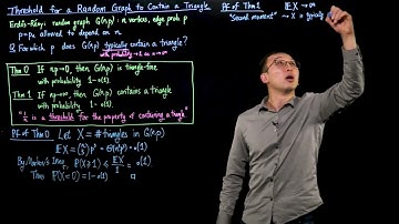 Threshold for a Random Graph to Contain a Triangle