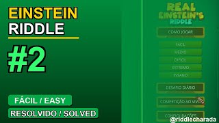 Einstein Riddle Nível Fácil #2 - Solução Passo a Passo / Easy Full Walkthrough