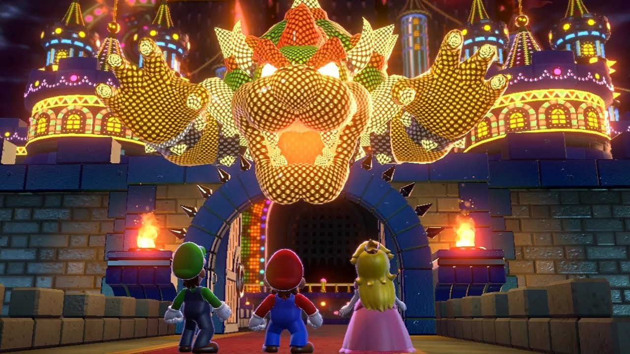 Super Mario 3d World All Final Castles 3 Player Youtube - super mario 64 peach s castle crossroad roblox