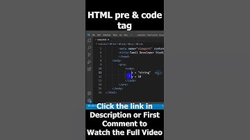 Html pre and code tag