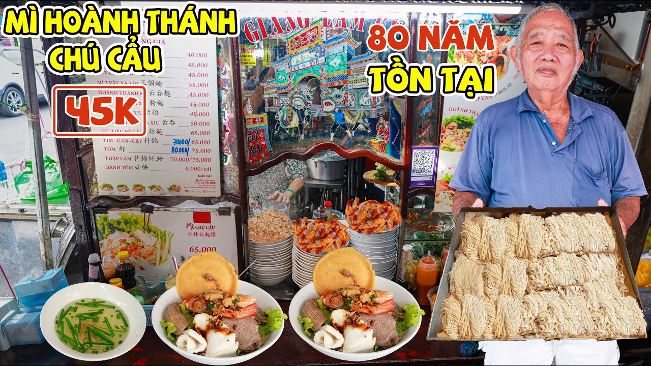 Chất Lượng Tô Mì Hoành Thánh Chú Cẩu 45K Bền Vững 80 Năm Chợ Tân Định Với Vị Ngon Vượt Thời Gian