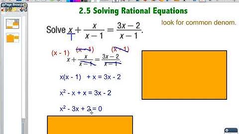 2-5 Notes (Part 2) solving rational equations