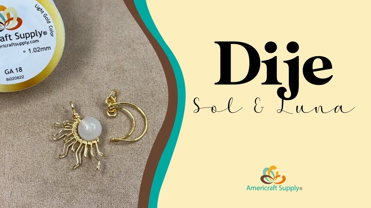 Dije Sol & Luna en Alambre Americraft Supply