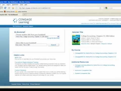 Accessing CengageNOW for Instructors video to gif