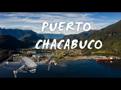 Dron video - Puerto Chacabuco, Región de Aysén