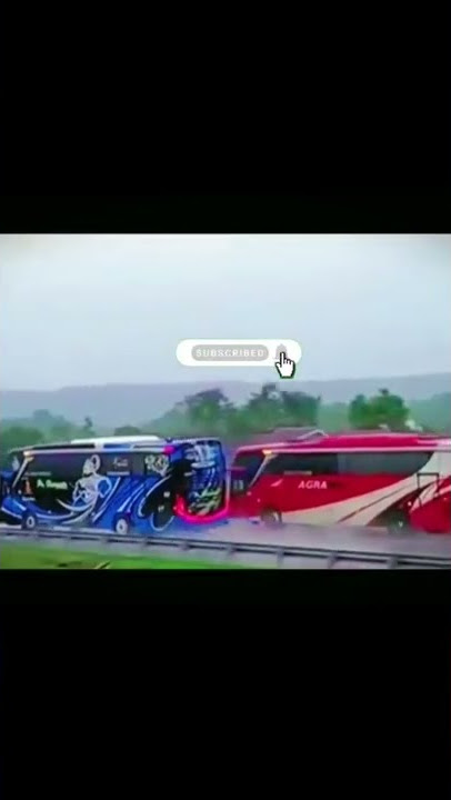 Keren!!! aksi bus PO. Haryanto seset kiri Agra mas di jalan tol