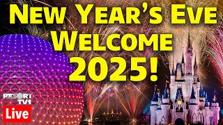 Live New Years Eve Fireworks At Walt Disney World - Welcome 2025 - Huge Epcot Party - Live Stream