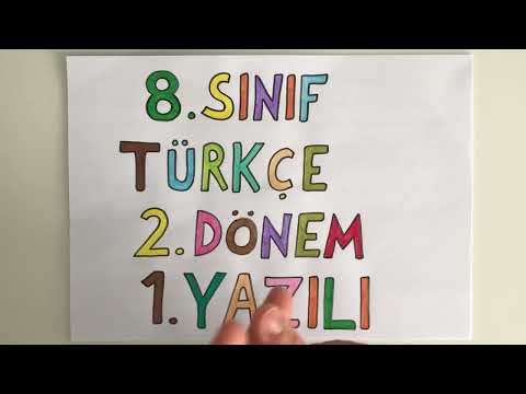 8. Sınıf Türkçe 2. Dönem 1. Yazılı (puanlı)