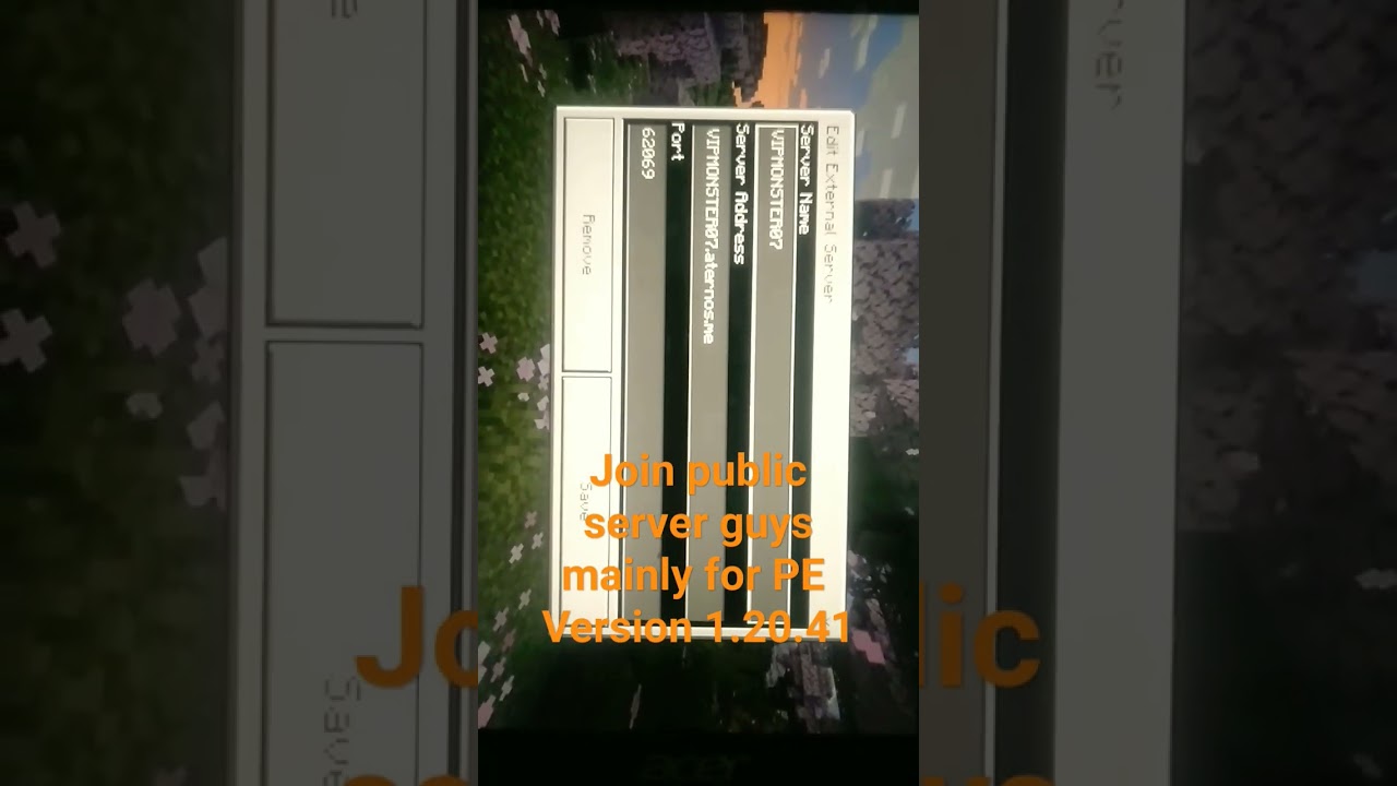public server for Minecraft PE version 1.20.41 come on guys join and play with me # gaming