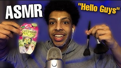 ASMR REPEATING MY INTRO "HELLO GUYS" SUPER TINGLY (Face Mask & Giving You Personal Attention)