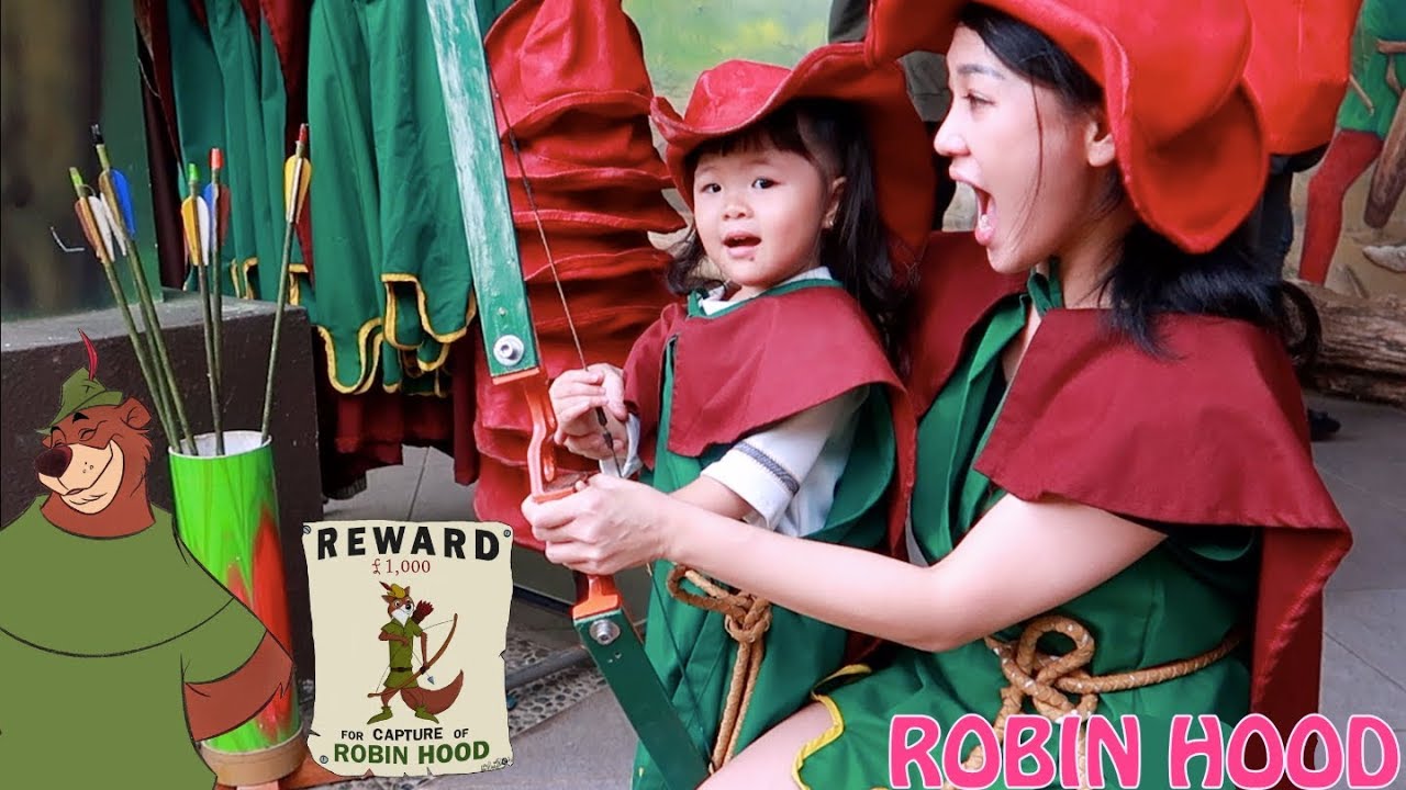 belajar panah pakai kostum robin hood