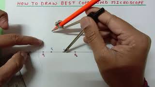 How to Draw perfect compound microscope ray diagram in minutes| Board exam short trick | Std10-12