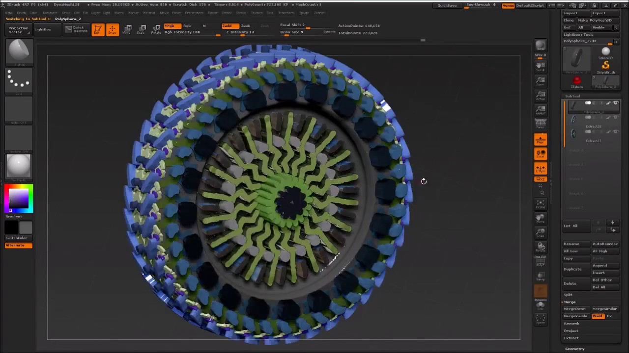 Zbrush4R7 Creating A Monster Truck Wheel