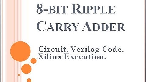 8-bit Ripple Carry Adder | Xilinx ISE simulation | Verilog code Stuctural behavioral Model