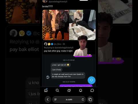 Pradabagshawty and Elliot Cadeau are beefing #pradabagshawty #elliotcadeau #beef #rap #viral