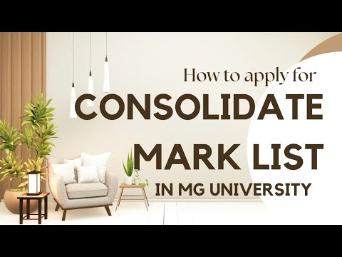 How to apply for consolidate mark list in mg university /A S Media