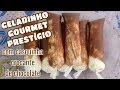 GELADINHO GOURMET PRESTÍGIO, GELADINHO COM CASQUINHA DE CHOCOLATE, SACOLÉ DE PRESTÍGIO