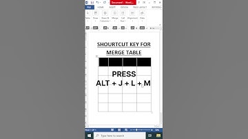 How to merge cells in #msword  table 💥#shortcut #microsoftoffice #computer #excel #trendingshorts