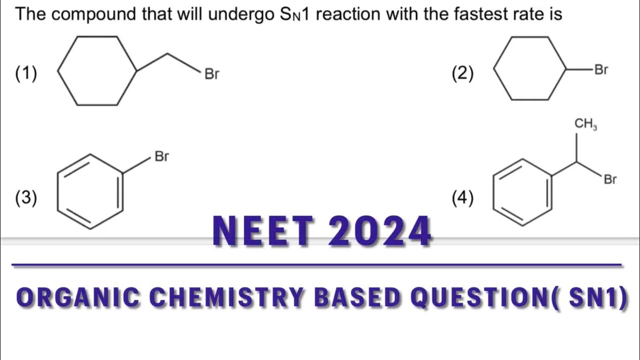 NEET 2024 PREVIOUS YEAR QUESTION, organic chemistry, SN1 REACTION