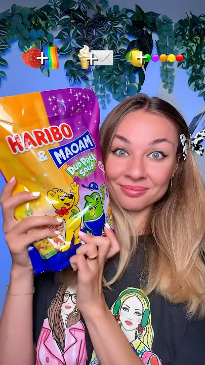 Eating huge soar gummy combo haribo and maoam pack 🤪