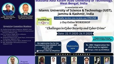 Online Workshop on " Challenges in Cyber Security and Cyber Crime " Day-5 (MAKAUT, WB)