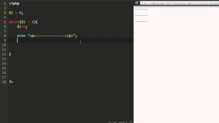peep the PHP coding screen (while in while)