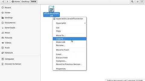 How to create a shortcut in Ubuntu 16.04 using the default nautilus file manager GUI