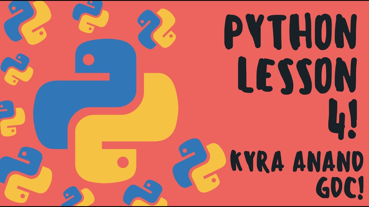 Python Lesson 4 GDC - YouTube
