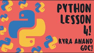 Python Lesson 4 GDC