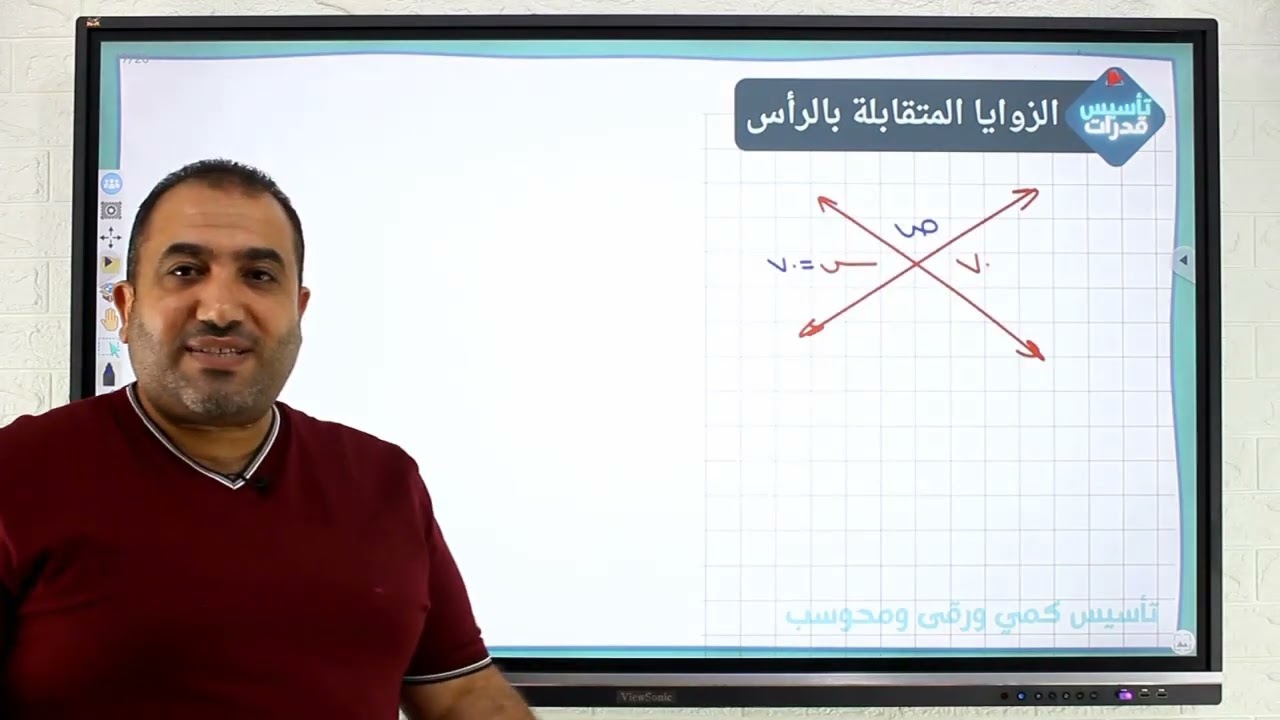 تأسيس قدرات - الزوايا المتقابلة بالرأس