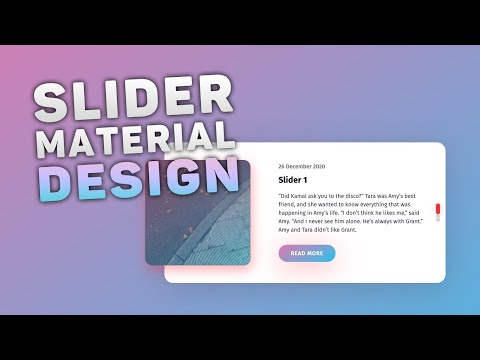Slider Material Design with HTML / CSS