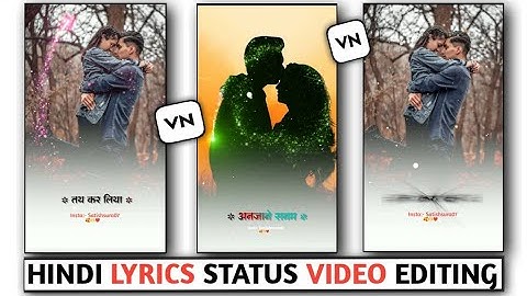 Left Right Moving Hindi Lyrical Status Editing | Moving Status kaise banaye | VN App Video Editing