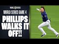 INSANE ENDING!! Rays' Brett Phillips WALKS IT OFF in World Series Game 4!!