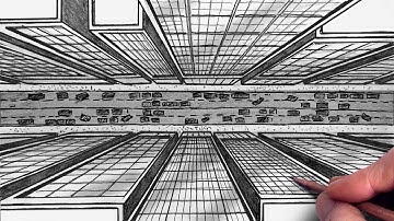 How to Draw Top-Down View of a Street in One-Point Perspective | Easy Step-by-Step Tutorial