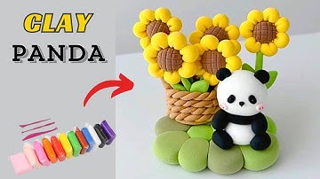 DIY Clay Panda | No Bake |Air dry Clay panda