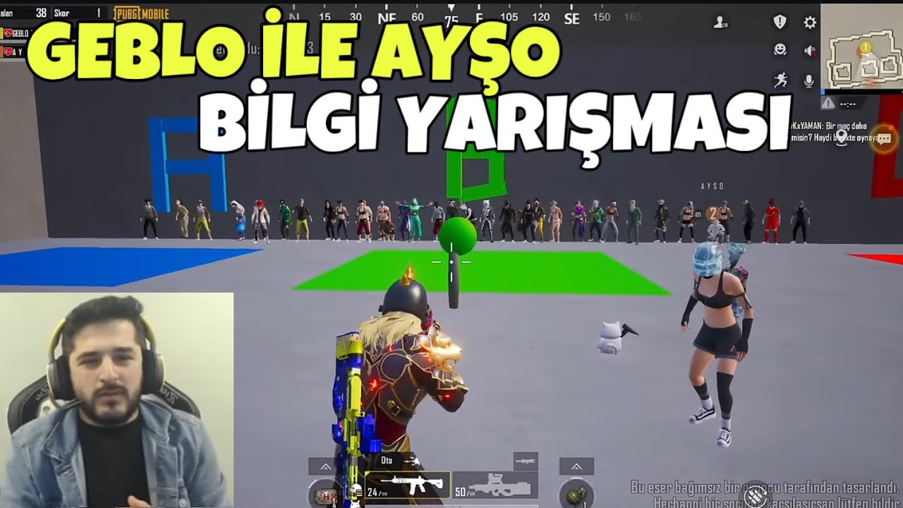 CANLI YAYINDA GEBLO İLE AYŞO BİLGİ YARIŞMASI DÜZENLEDİ, RENKLİ ANLAR YAŞANDI! -PUBG MOBİLE