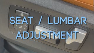 BMW Seat Adjustment Tutorial - Lumbar Support