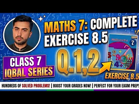 7th exercise 8.5 Q.No.1,2 complete,7th class math exercise unit 8 ...