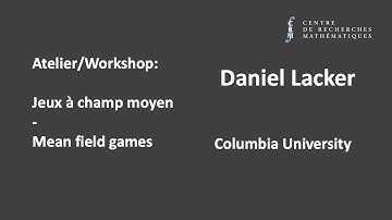Daniel Lacker: A case study on stochastic games on large graphs in mean field and sparse regimes