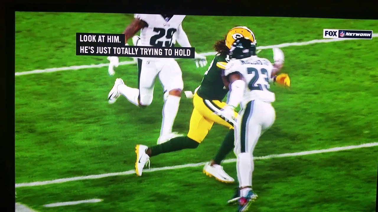 Rodney McLeod 23 face mask penalty Eagles/Packers YouTube