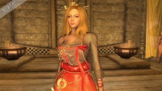 Skyrim SE 上古卷軸V：重製版 MOD 服裝 435.BLACK DESERT BDO Red Moon 黑色沙漠 紅月 赤月 UNP身形