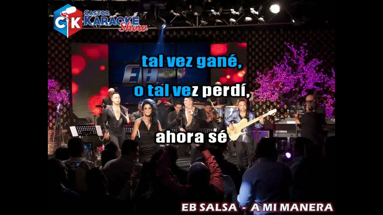 Karaoke A Mi Manera Eb Salsa Youtube