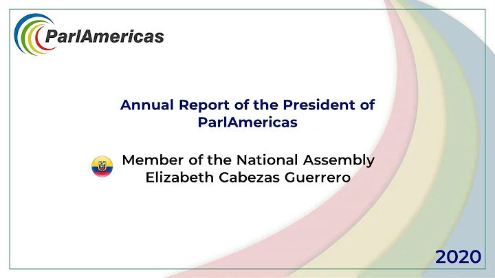 Annual Report from the ParlAmericas President