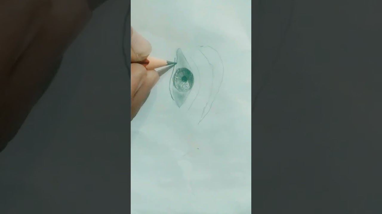Drawing eye 👀 using charcoal ✨ #shorts