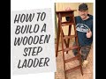 A wooden step ladder